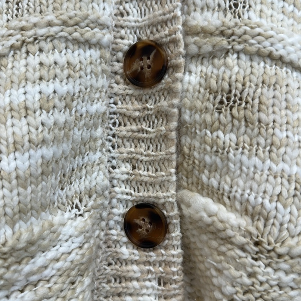 Jessica Simpson Amina Western Fringe Cardigan Size Small Color Oatmeal - Picture 5 of 6